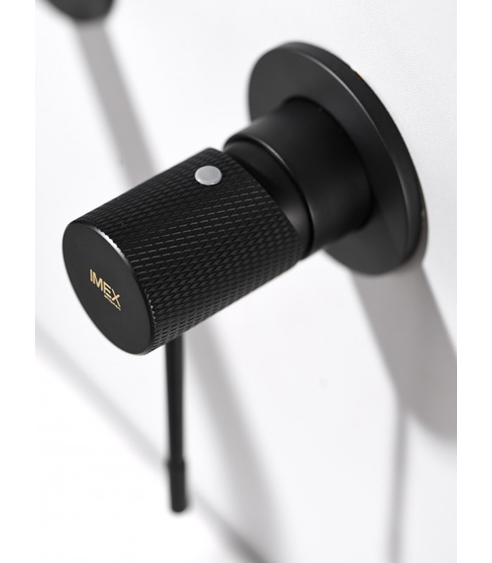 Grifo de lavabo empotrado Line negro Imex