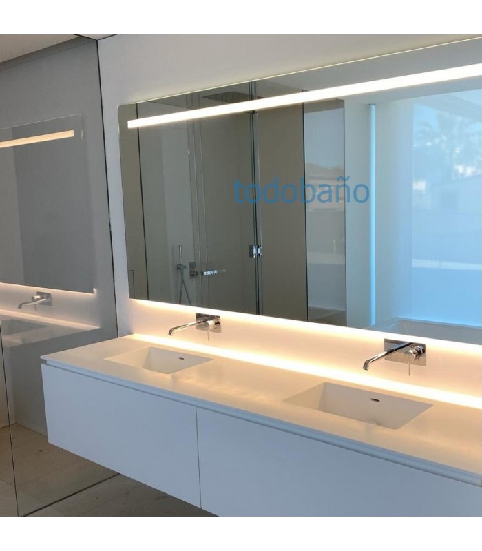 Lavabo solid surface de dos senos a medida