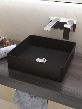 Lavabo sobre encimera Satet negro mate