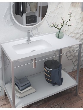 Lavabo encimera Etna seno desplazado