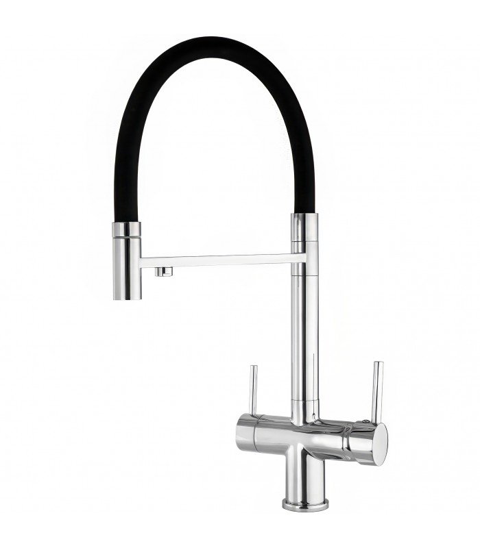 Grifo de cocina Manzanares cromado/negro