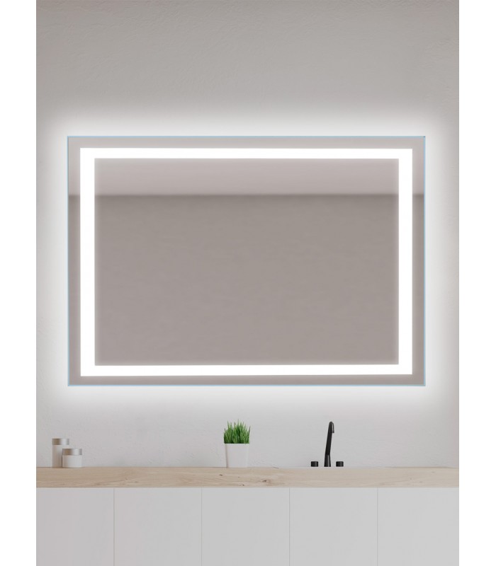 Espejo de baño con luz LED Frame