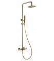 Conjunto de ducha Nápoles termostático oro cepillado
