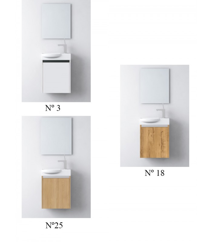 Mueble de baño suspendido de fondo reducido Slim