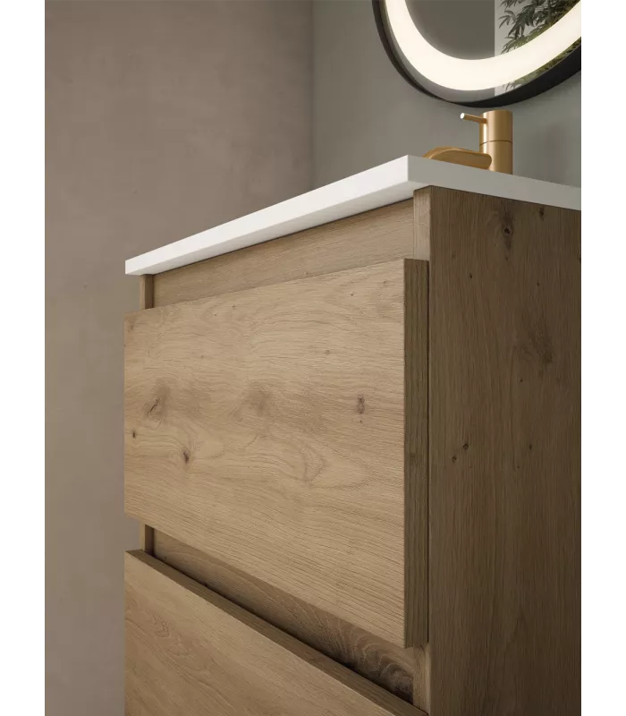 Mueble de baño BOX 1 Cajón con hueco decorativo Laminado