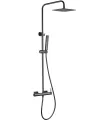 Conjunto de ducha monomando serie Toscana black gun metal IMEX