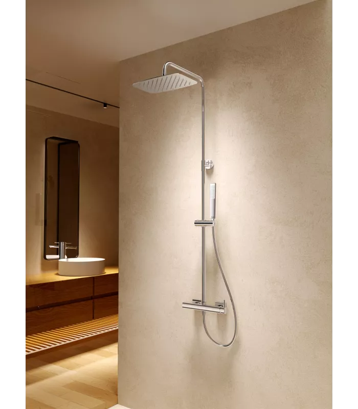 Conjunto de ducha monomando serie Toscana cromo IMEX
