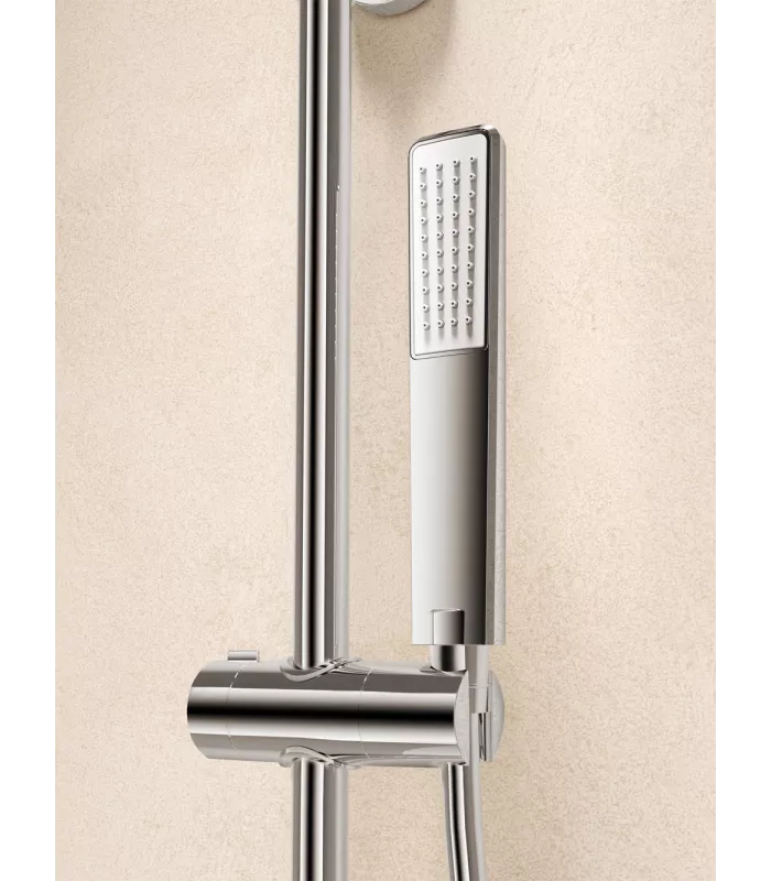 Conjunto de ducha monomando serie Toscana cromo IMEX