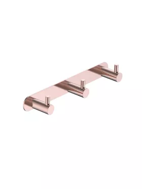 Percha triple Oro rosa cepillado serie Essential MEDIMEX