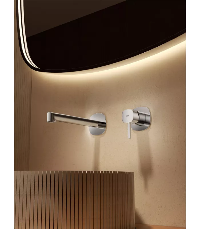 Grifo de lavabo empotrado Toscana cromo