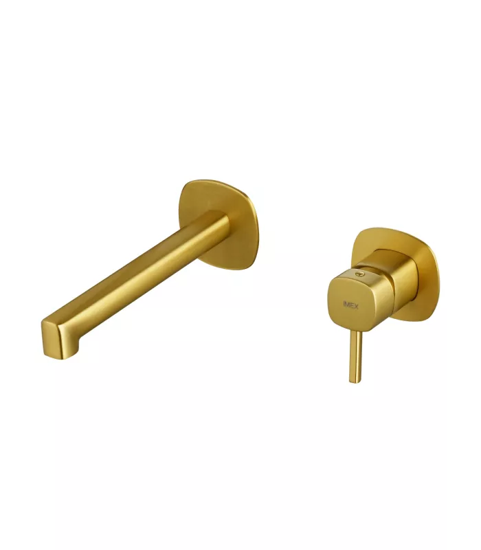 Grifo de lavabo empotrado Toscana oro cepillado