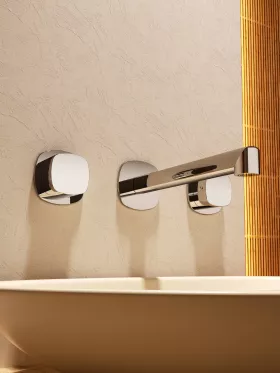 Grifo de lavabo bimando empotrado Toscana cromo