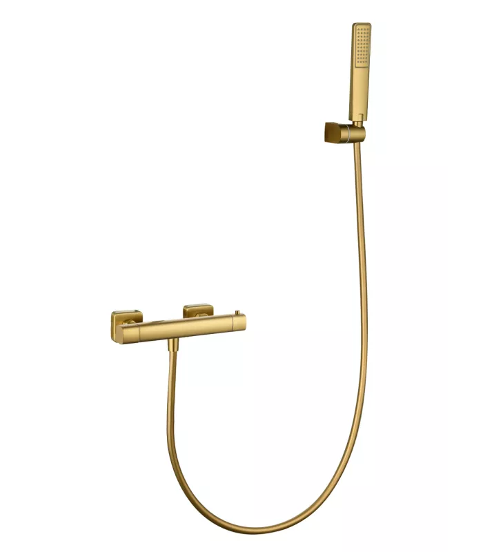 Grifo de ducha Toscana termostático oro cepillado