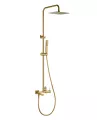 Conjunto de bañera  monomando serie Firenze oro cepillado MEX