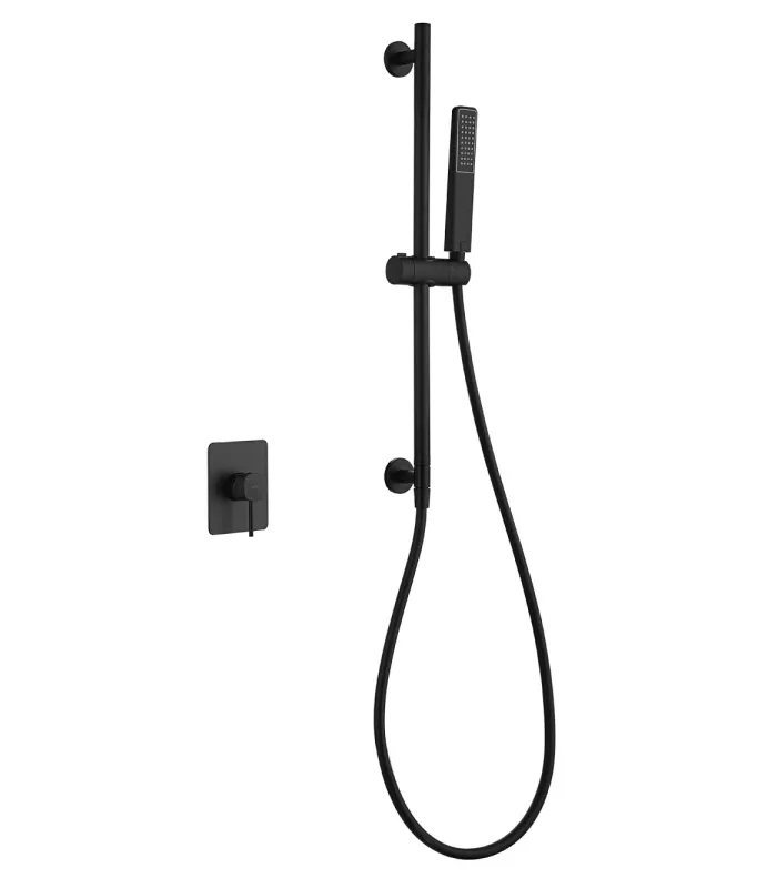 Set monomando empotrado 1 vía Firenze negro mate IMEX