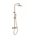 Conjunto de ducha monomando serie Firenze oro rosa cepillado MEX