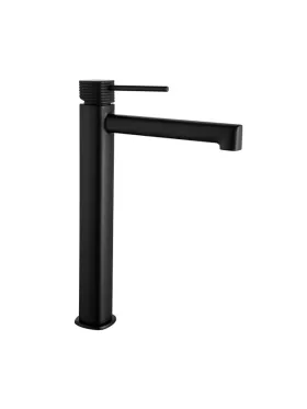 Grifo de lavabo caño alto Firenze negro mate