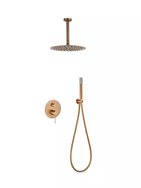Conjunto de ducha empotrado Bless/Palau oro rosa cepillado imex