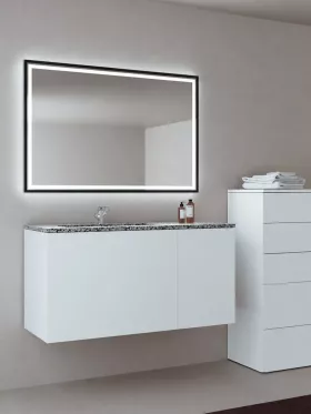 Espejo de baño luz Tri-LED y antivaho Runa Stock