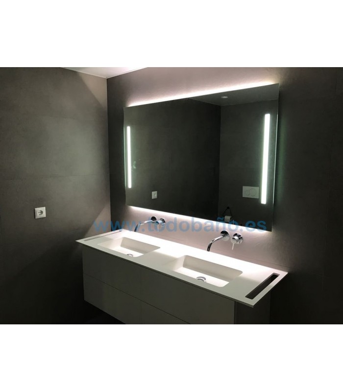 Lavabo Solid Surface de dos senos