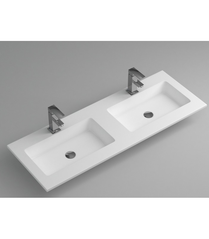 Lavabo Solid Surface de dos senos
